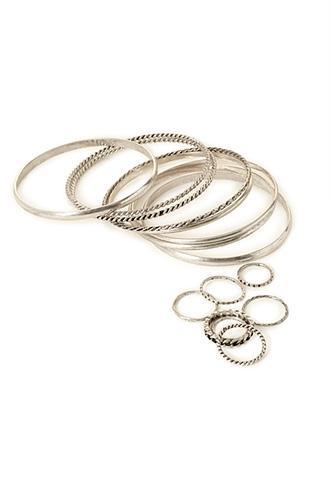 Forever21 Etched & Twisted Jewelry Set Burn.s Sm/med