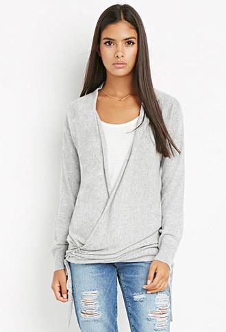 Love21 Women's  Open-front Longline Cardigan