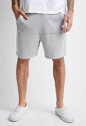 Forever21 Kangaroo Pocket Heathered Shorts