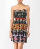 Tribal Print Sweetheart Tube Dress