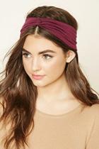 Forever21 Wine Twist-front Headwrap