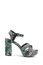 Forever21 Lemon Drop By Privileged Floral Platform Heels