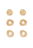 Forever21 Knotted Stud Set (gold)