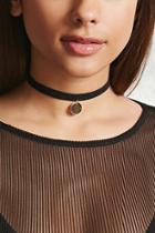 Forever21 Faux Suede Circle Choker
