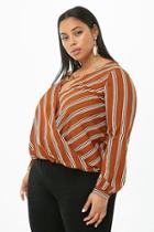 Forever21 Plus Size Striped Crisscross Top