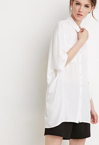 Love21 Oversized Button-back Shirt