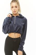 Forever21 Active Velour Cropped Hoodie
