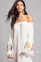Forever21 Gauze Off-the-shoulder Dress