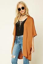 Forever21 Women's  Amber Longline Open-front Cardigan