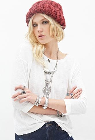 Forever21 Boxy Slub Knit Top