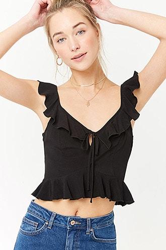 Forever21 Sleeveless Ruffle Top