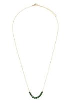 Forever21 Beaded Birthstone Necklace (emerald/gold)