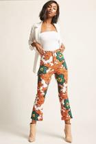 Forever21 Cropped Floral Print Pants