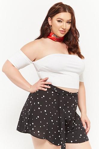 Forever21 Plus Size Dot Print Shorts