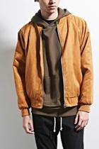 21 Men Men's  Eptm. Faux Suede Bomber Jacket