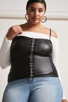 Forever21 Plus Size Coated Corset Top