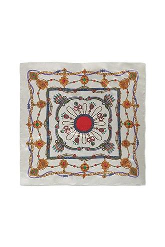 Forever21 Repurposed Jewel Print Scarf