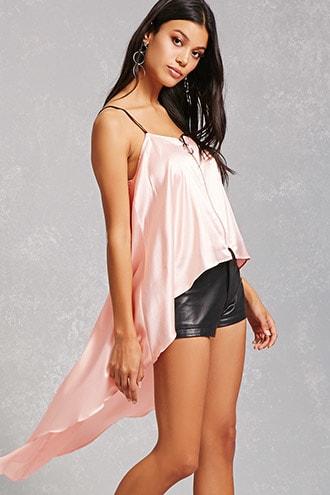 Forever21 Ing2ing Satin High-low Cami