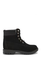 Forever21 Faux Nubuck Lace-up Boots