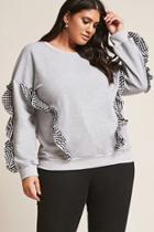 Forever21 Plus Size Gingham Ruffle Sweater