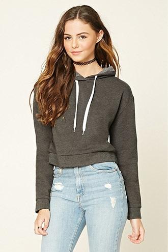 Forever21 Women's Pullover Fleece Hoodie