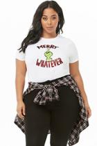 Forever21 Plus Size Grinch Merry Whatever Graphic Tee