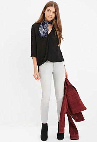 Forever21 Women's  Grey Skinny Ankle Jeans
