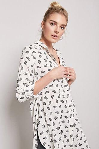 Forever21 Paisley Print Button-front Shirt