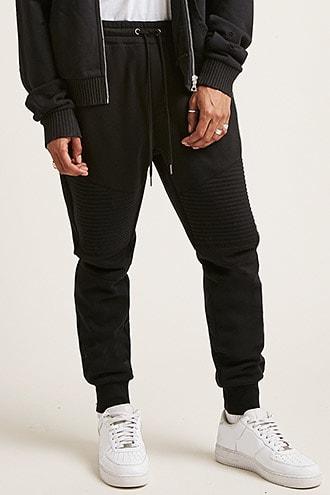 Forever21 Drawstring Moto Joggers