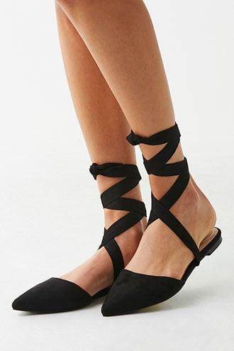 Forever21 Faux Suede Wraparound Mules