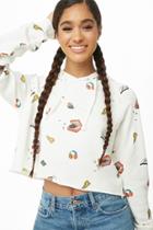 Forever21 French Terry Music Theme Hoodie