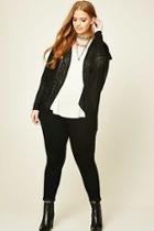 Forever21 Plus Women's  Black Plus Size Dolman Cardigan