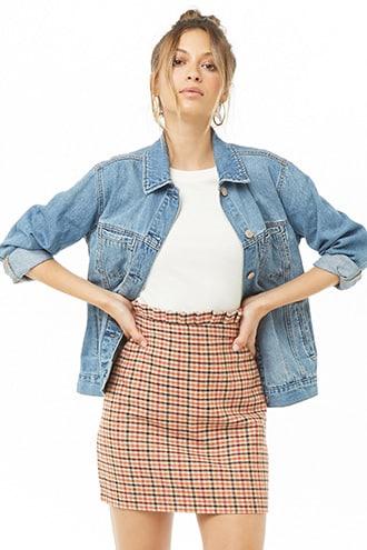 Forever21 Paperbag Plaid Skirt