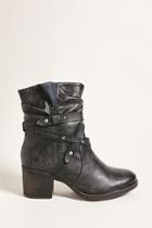 Forever21 Strappy Faux Leather Boots