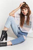 Forever21 Reworked Contrast Mom Jeans