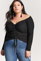 Forever21 Plus Size Ribbed Ruched Top