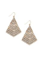 Forever21 Geo-shaped Drop Earrings (antic Gold)