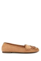 Forever21 Women's  Taupe Faux Suede Tasseled Loafers