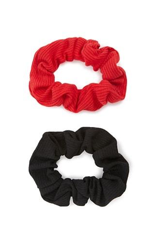 Forever21 Ribbed Knit Hair Scrunchie Set