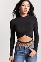 Forever21 Twisted Mock Neck Top