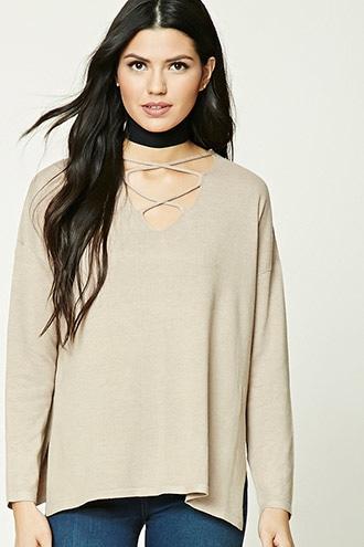 Forever21 Strappy Cutout Sweater