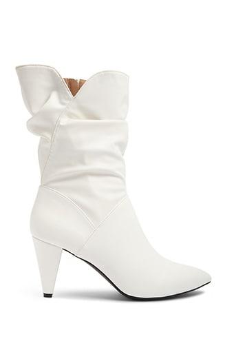Forever21 L4l By Lust For Life Ruched Faux Leather Boots