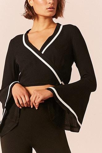 Forever21 V-neck Wrap Chiffon Top