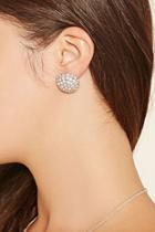 Forever21 Silver & Clear Rhinestone Dome Studs