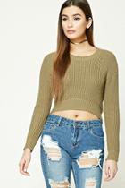 Forever21 Cropped Crew Neck Sweater