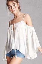 Forever21 Open-shoulder Angel Sleeve Top