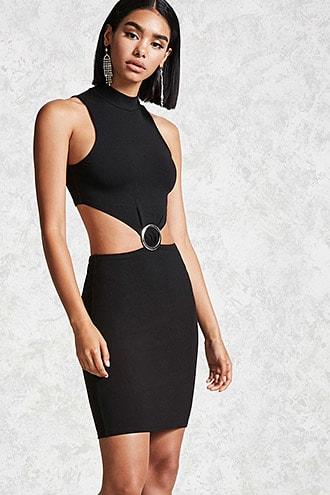 Forever21 O-ring Bodycon Mini Dress