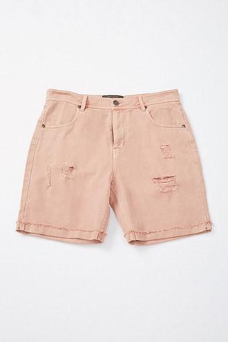 Forever21 Distressed Cuffed Chino Shorts