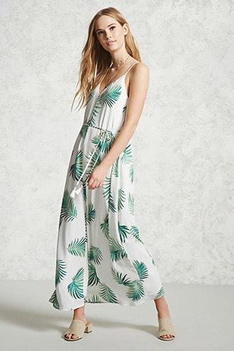 Forever21 Contemporary Palm Leaf Dress