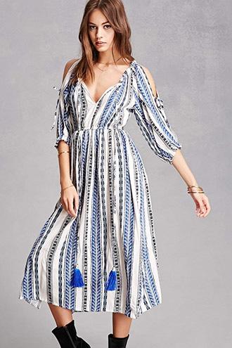 Forever21 Selfie Leslie Geo Stripe Dress